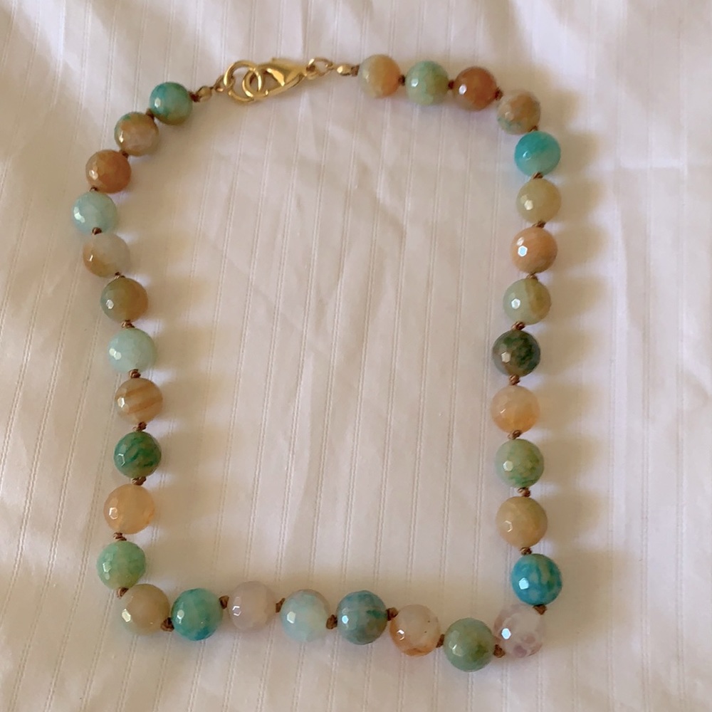 Multi colored beaded necklace